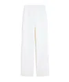Max Mara High-waisted Wool Trousers In White