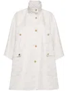 Max Mara Monogram-jacquard Cape In White