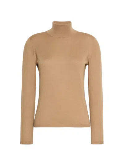Max Mara High-neck Cashmere Sweater In Neutral
