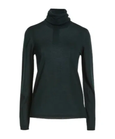 Max Mara High-neck Knitted Sweater In Green