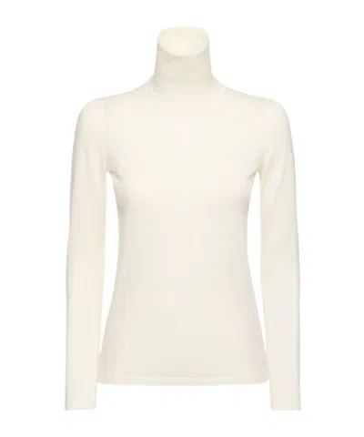 Max Mara High-neck Knitted Sweater In White
