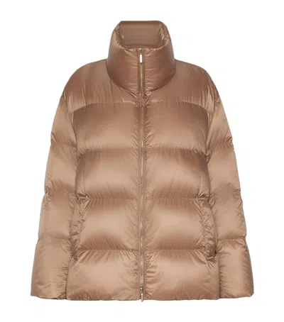 Max Mara High-neck Puffer Jacket In Beige