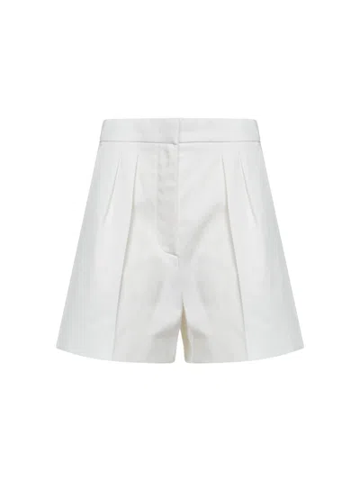 Max Mara High-rise Cotton-satin Bermudas In Blue