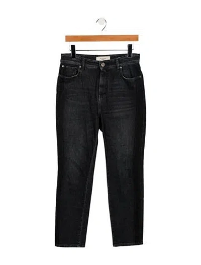 Pre-owned Max Mara High-rise Straight Leg Jeans In Black