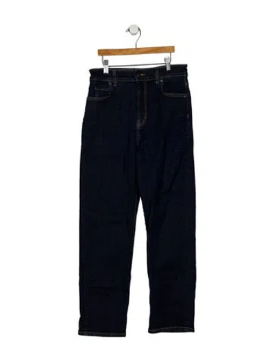 Pre-owned Max Mara High-rise Straight Leg Jeans In Blue