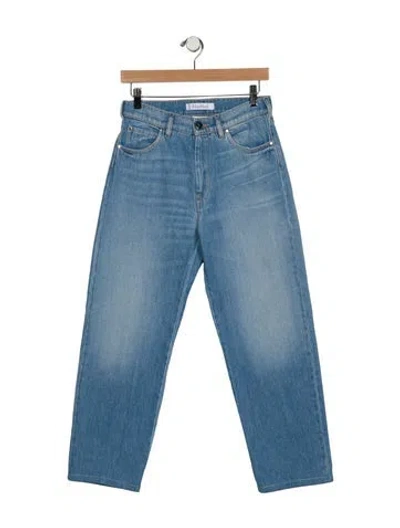 Pre-owned Max Mara High-rise Straight Leg Jeans In Blue