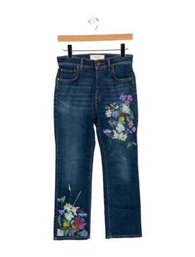 Pre-owned Max Mara High-rise Straight Leg Jeans In Blue