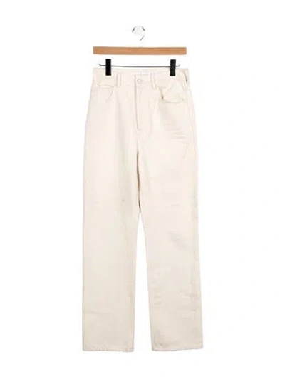 Pre-owned Max Mara High-rise Straight Leg Jeans In Neutral