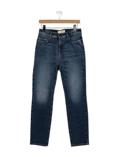 Pre-owned Max Mara High-rise Straight Leg Jeans W/ Tags In Blue