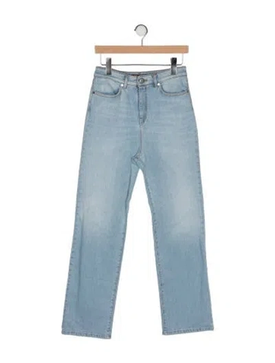 Pre-owned Max Mara High-rise Wide Leg Jeans In Blue