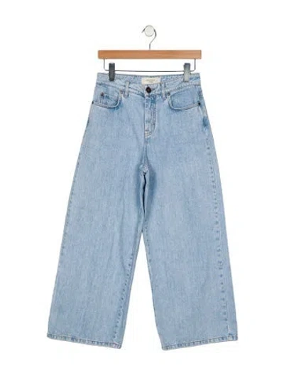Pre-owned Max Mara High-rise Wide Leg Jeans In Blue