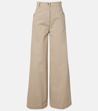 Max Mara High-rise Wide-leg Jeans In Brown