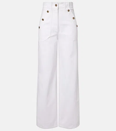 Max Mara High-rise Wide-leg Jeans In White