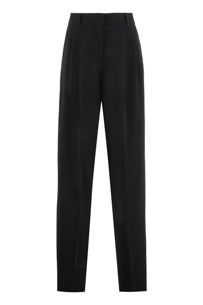 Max Mara Linen Creased Pleated Trousers For Women In Multi