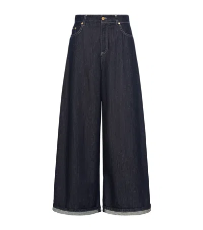 Max Mara High-waist Wide-leg Jeans In Blue