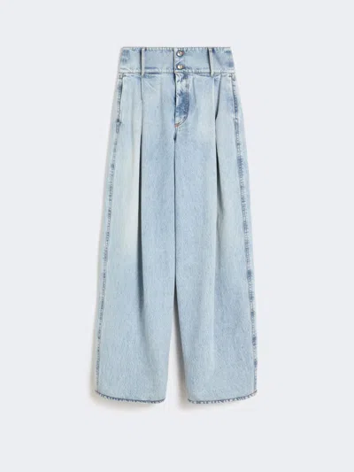 Max Mara High-waisted Baggy-cut Jeans In Brown
