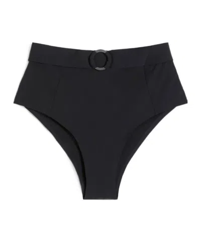 Max Mara High-waisted Bikini Bottoms In Black