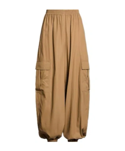 Max Mara High-waisted Cargo Pants In Brown