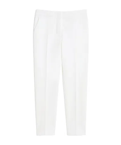 Max Mara High-waisted Casual Pants In White