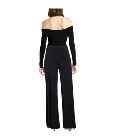 Max Mara High-waisted Drapey Knit Wide-leg Trousers In Black