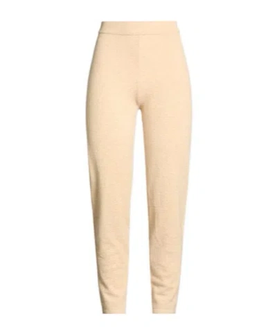 Max Mara High-waisted Drawstring Knit Pants In Brown