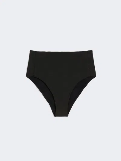 Max Mara High-waisted Jersey Bikini Bottoms In Black