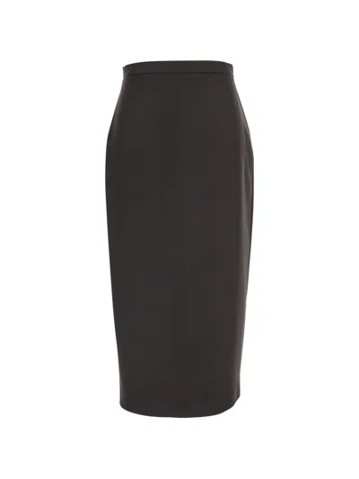 Max Mara High-waisted Pencil Midi Skirt In Brown
