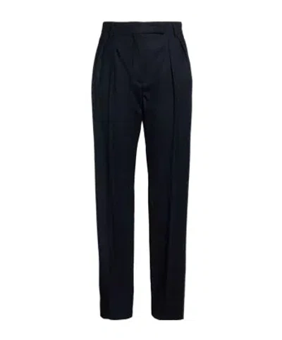 Max Mara High-waisted Pleated Straight-leg Dress Trousers In Black