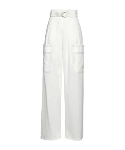 Max Mara High-waisted Straight Casual Pants In Multi