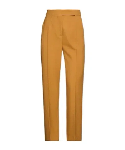 Max Mara High-waisted Straight-leg Trousers In Brown
