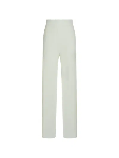 Max Mara High-waisted Straight-leg Trousers In White