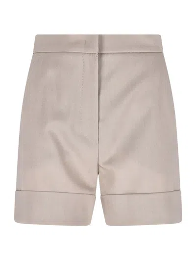 Max Mara High-waisted Tailored Shorts - Size 38 In Sand