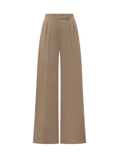 Max Mara High-waisted Trousers In Brown