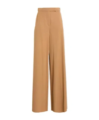 Max Mara High-waisted Wide-leg Dress Pants In Nude