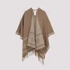 Max Mara Tailored Wool Coat With Fringe Detailing And Elegant Silhouette In Brown