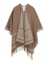 Max Mara Tailored Wool Coat With Fringe Detailing And Elegant Silhouette In Brown