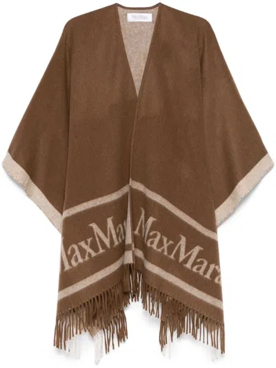 Max Mara Hilde Cape In Brown