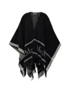 Max Mara Hilde Poncho In Black