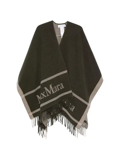 Max Mara Hilde Stole Brown In Green