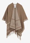 Max Mara Hilde Wool Cape In Brown
