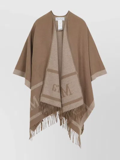 MAX MARA HILDE WOOL FRINGED CAPE