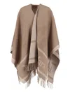 Max Mara "hilde" Wool Poncho Brown In Brown