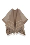 Max Mara Studio Hildestd Wool Cape In Brown