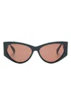 Max Mara Hinge-1 Sunglasses In Green