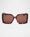 Max Mara Hinge Acetate Square Sunglasses