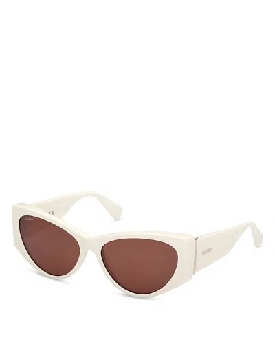 Max Mara Hinge Cat Eye Sunglasses, 58mm In Gray