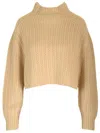 Max Mara Hodeida High Neck Cropped Cardigan In White