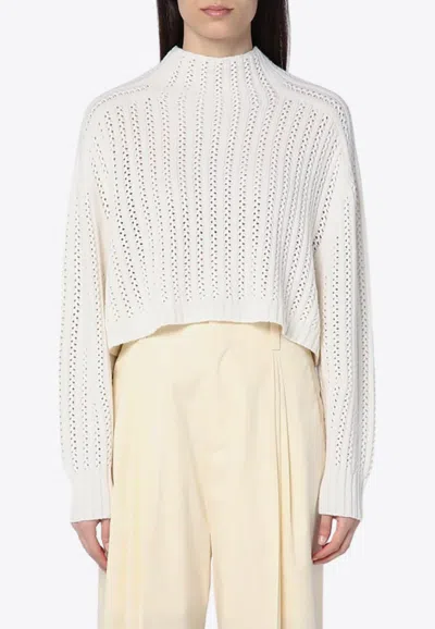 Max Mara Hodeida Knitted Sweater In Vanilla