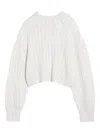 Max Mara White Perforated Wool And Cashmere Sweater In White