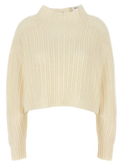 Max Mara Hodeida Sweaters And Cardigans Beige In White
